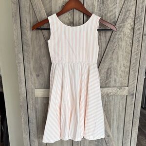 Omi Jo Pink and White Striped Tank Dress